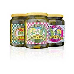 3 Jars of Tony Packo's Pickles & Peppers next to a close gift pack box